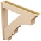 Ekena Millwork 7 1/2-in W x 44-in D x 44-in H Balboa Trad Rough Cedar Woodgrain TimberThane Outlooker, Primed Tan OUTUR075X44X44BOA04RCPR - alternate 6